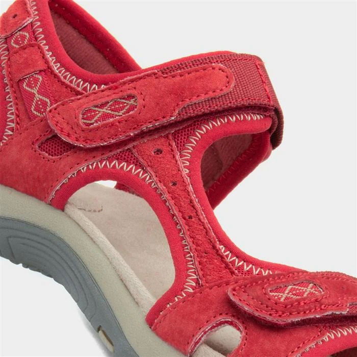 Free Spirit Frisco Womens Red Easy Fasten Sandal 6 Free Spirit Frisco Womens Red Easy Fasten Sandal - Image 4