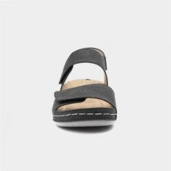 Comfy Steps Mull Womens Black Sandal