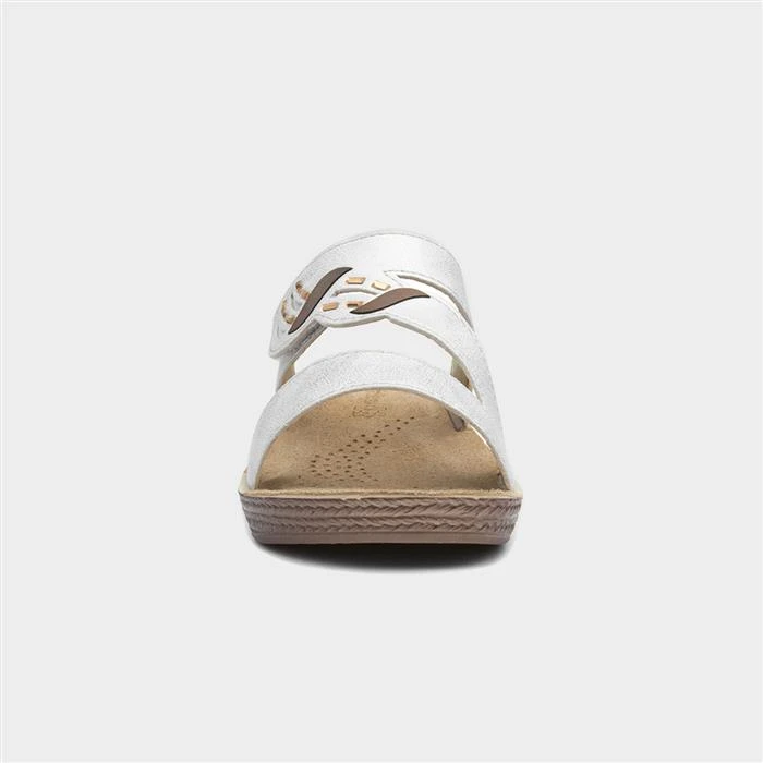 Comfy Steps Accapulco Womens Metallic White Sandal 3 Comfy Steps Accapulco Womens Metallic White Sandal