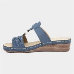 Lilley Womens Blue Wedge Easy Fasten Sandal 8 Lilley Womens Blue Wedge Easy Fasten Sandal -UK Shoe Sales 2024 195003 2 L03.20220720000240