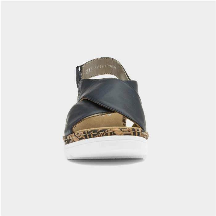 Rieker Womens Navy Slip On Wedge Sandal 3 Rieker Womens Navy Slip On Wedge Sandal