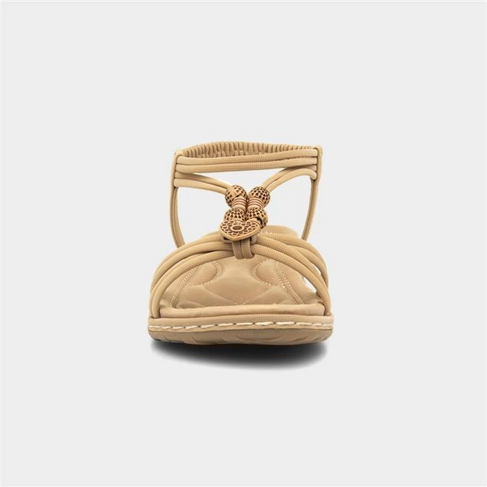 Lilley Womens Beige Flat Slip On Sandal 3 Lilley Womens Beige Flat Slip On Sandal