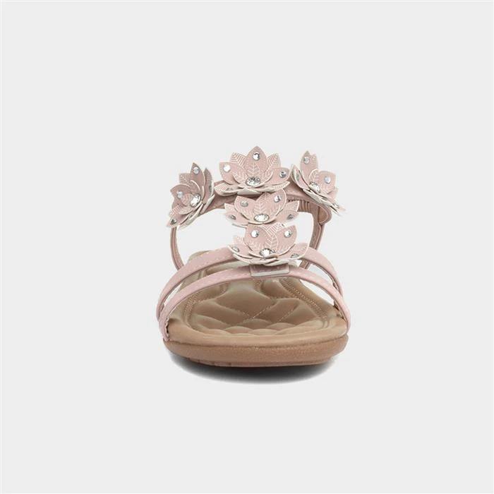 Lilley Womens Nude Floral T Bar Sandal 3 Lilley Womens Nude Floral T Bar Sandal