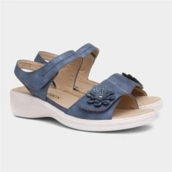 Softlites Womens Blue Flower Sandal -UK Shoe Sales 2024 197012 2 L06.20220720000050