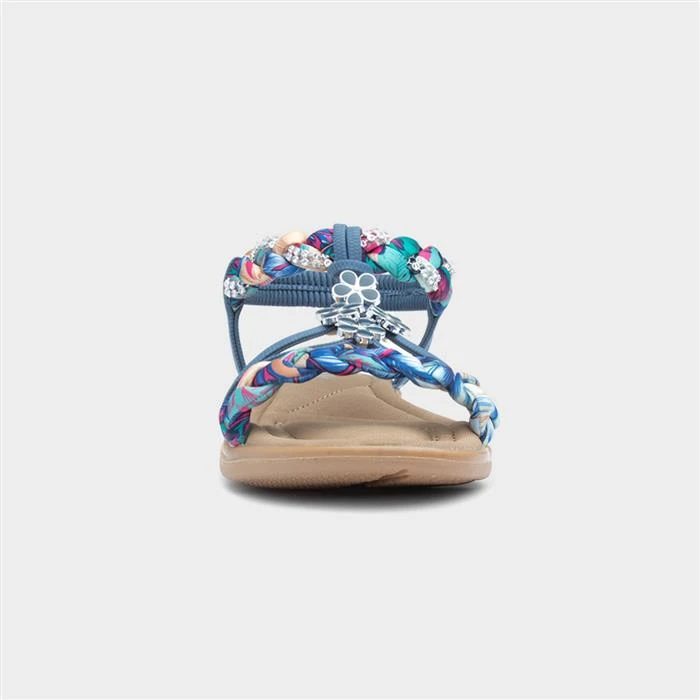 Lilley Womens Blue Ribbon Twist Sandal 3 Lilley Womens Blue Ribbon Twist Sandal