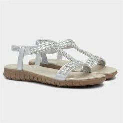 Lilley Womens Metallic Silver Jewelled Sandals 11 Lilley Womens Metallic Silver Jewelled Sandals -UK Shoe Sales 2024 197016 2 L06.20230501000159