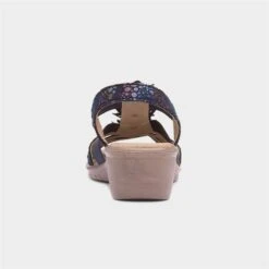 Softlites Womens Navy Floral Strappy Sandal -UK Shoe Sales 2024 197017 2 L04.20230307000301