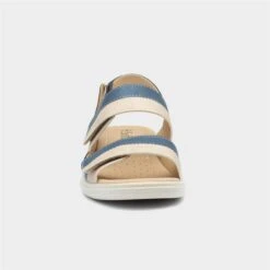 Softlites Womens Blue And Cream Sandal