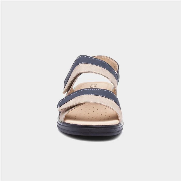 Softlites Womens Navy & Beige Comfort Sandal 3 Softlites Womens Navy & Beige Comfort Sandal