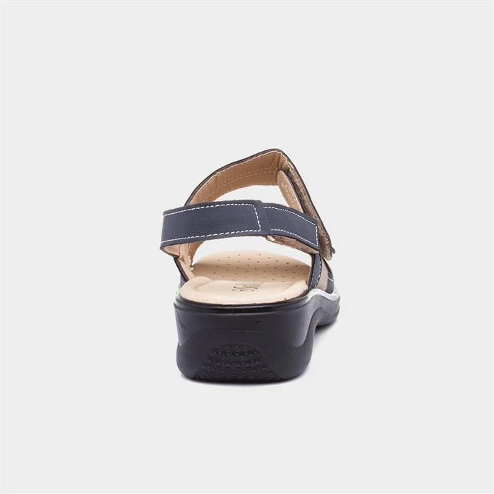 Softlites Womens Navy & Beige Comfort Sandal 5 Softlites Womens Navy & Beige Comfort Sandal - Image 3