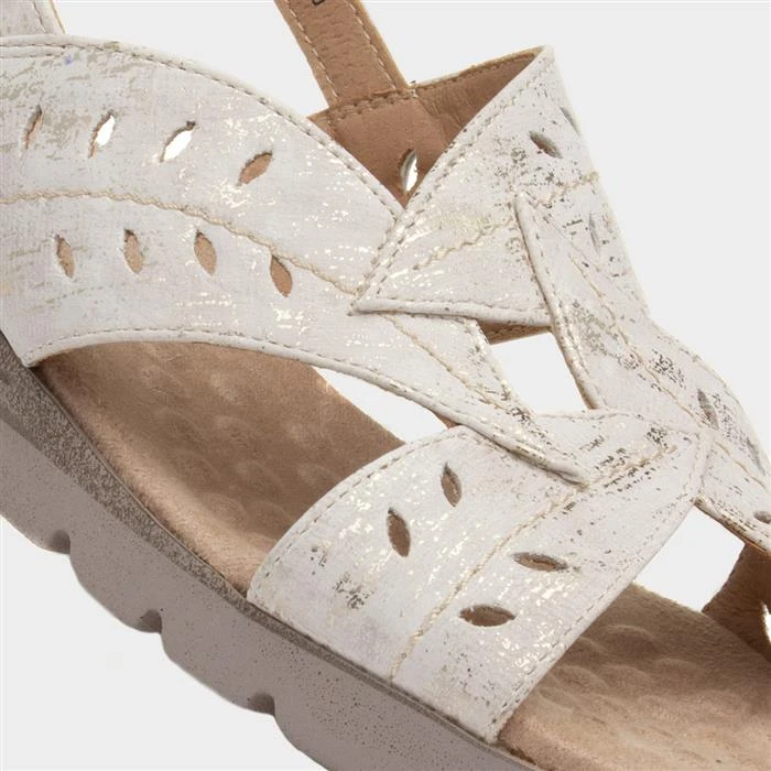 Cushion Walk Leaf Womens Cream Sandal 6 Cushion Walk Leaf Womens Cream Sandal - Image 4