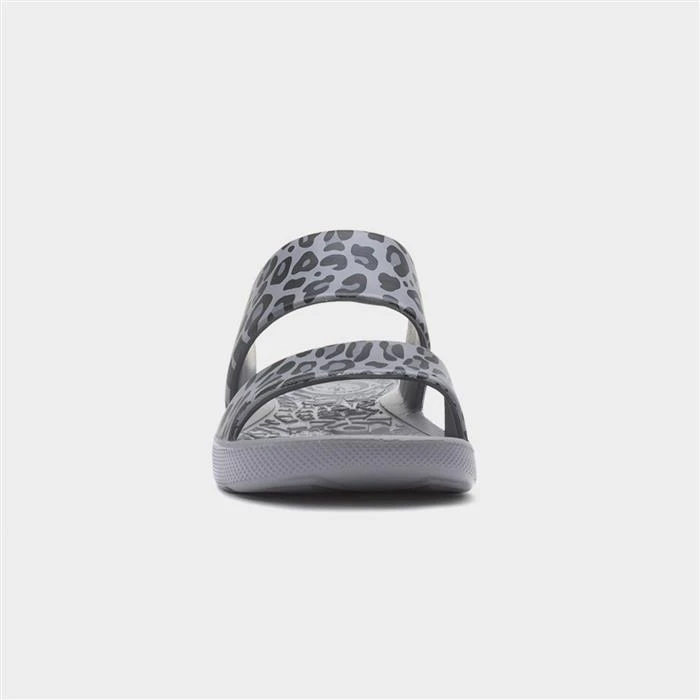 Totes Everywear Womens Grey Leopard Slider 3 Totes Everywear Womens Grey Leopard Slider