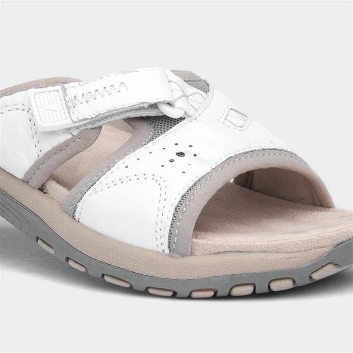Free Spirit Wickford Womens White Mule Sandal 6 Free Spirit Wickford Womens White Mule Sandal - Image 4