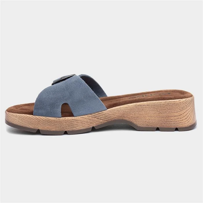 Rohde Womens Blue Suede Mule Sandal 4 Rohde Womens Blue Suede Mule Sandal - Image 2