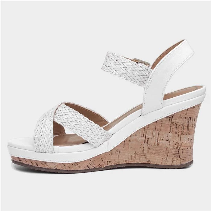 Sprox Womens White Wedge Sandals 4 Sprox Womens White Wedge Sandals - Image 2