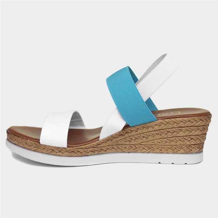 Lotus Rosatta Womens White Wedge Sandal 4 Lotus Rosatta Womens White Wedge Sandal - Image 2