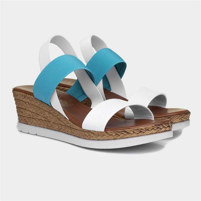 Lotus Rosatta Womens White Wedge Sandal 7 Lotus Rosatta Womens White Wedge Sandal - Image 5