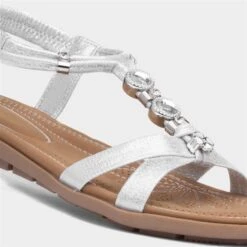 Lotus Rennes Womens Silver Shimmer Sandal -UK Shoe Sales 2024 199561 2 L05.20230613000225