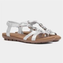 Lotus Rennes Womens Silver Shimmer Sandal -UK Shoe Sales 2024 199561 2 L06.20230613000225