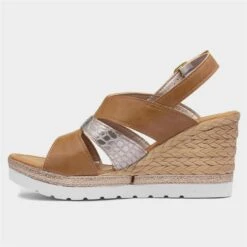 Lotus Luisa Womens Tan Wedge Sandal -UK Shoe Sales 2024 199565 2 L03.20230613000112