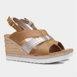 Lotus Luisa Womens Tan Wedge Sandal -UK Shoe Sales 2024 199565 2 L06.20230613000112