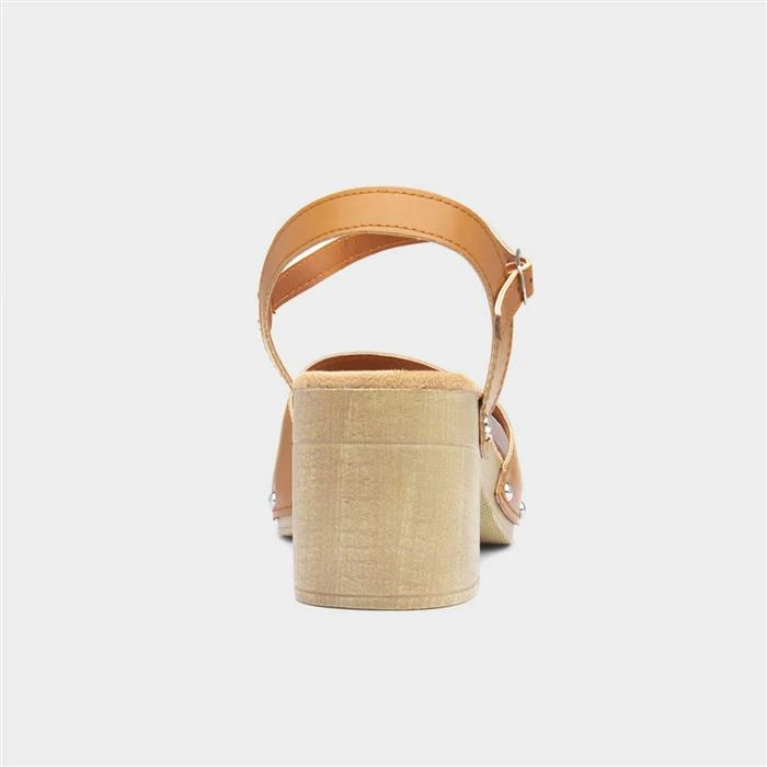 Les Arlesiennes Womens Tan Heeled Sandal 5 Les Arlesiennes Womens Tan Heeled Sandal - Image 3