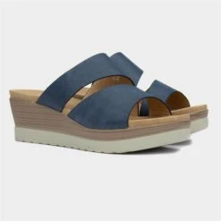 Lunar Mandy Womens Navy Mule Sandal -UK Shoe Sales 2024 199595 2 L06.20230607000222