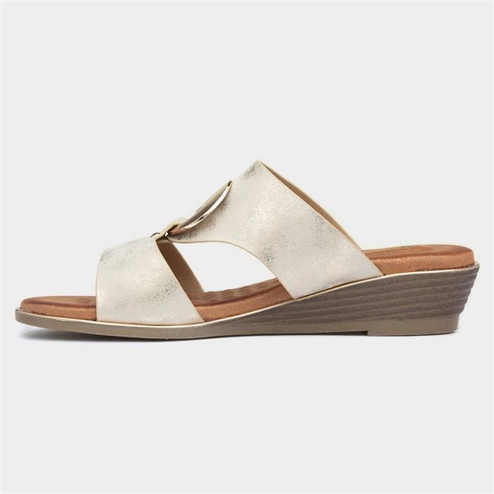 Lunar Manby Womens Metallic Gold Sandals 4 Lunar Manby Womens Metallic Gold Sandals - Image 2