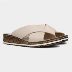 Lunar Biarritz Womens Beige Leather Mule Sandal 11 Lunar Biarritz Womens Beige Leather Mule Sandal -UK Shoe Sales 2024 199601 2 L06.20230607000108