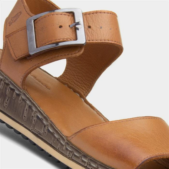 Hush Puppies Ellie Womens Tan Leather Sandals 6 Hush Puppies Ellie Womens Tan Leather Sandals - Image 4