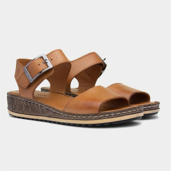 Hush Puppies Ellie Womens Tan Leather Sandals 7 Hush Puppies Ellie Womens Tan Leather Sandals - Image 5