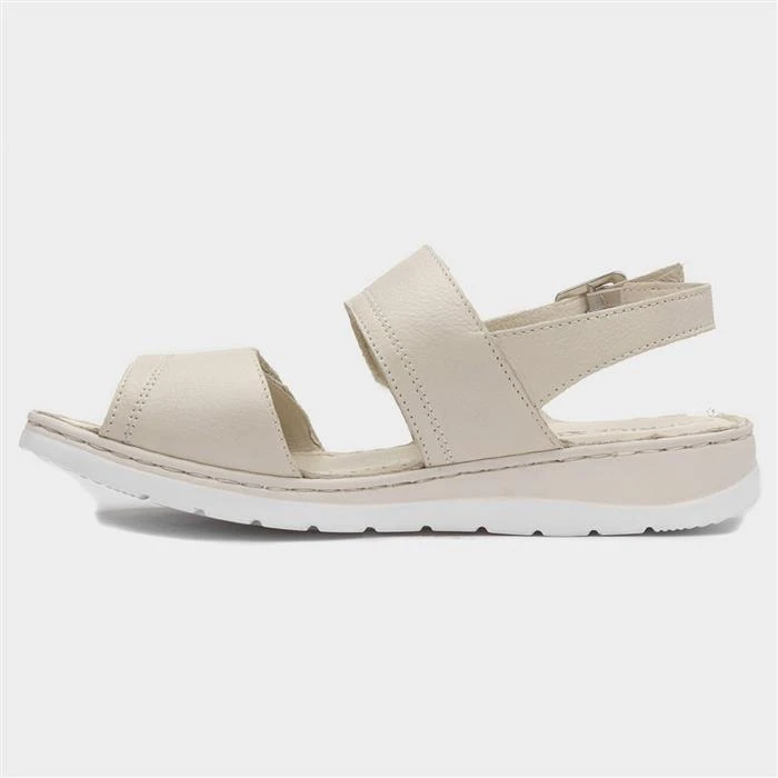 Caprice Nappa Womens Beige Leather Sandal 4 Caprice Nappa Womens Beige Leather Sandal - Image 2