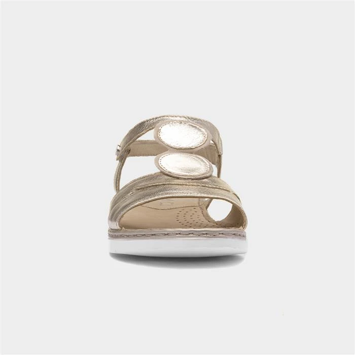 Caprice Womens Metallic Gold Leather Sandal 3 Caprice Womens Metallic Gold Leather Sandal