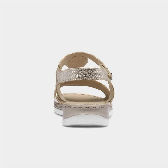 Caprice Womens Metallic Gold Leather Sandal 5 Caprice Womens Metallic Gold Leather Sandal - Image 3