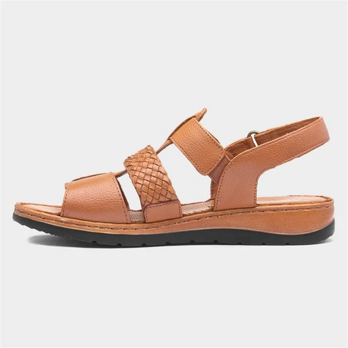 Caprice Nut Womens Tan Leather Sandal 4 Caprice Nut Womens Tan Leather Sandal - Image 2