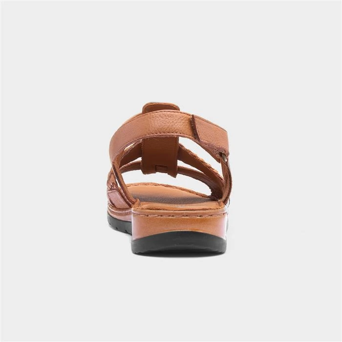 Caprice Nut Womens Tan Leather Sandal 5 Caprice Nut Womens Tan Leather Sandal - Image 3