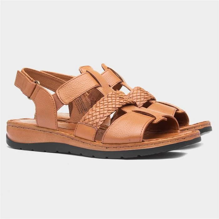 Caprice Nut Womens Tan Leather Sandal 7 Caprice Nut Womens Tan Leather Sandal - Image 5