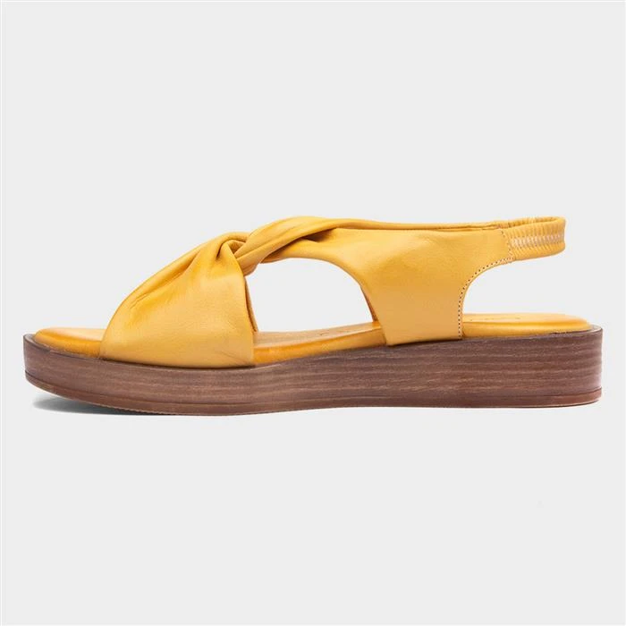 Caprice Womens Yellow Leather Sandal 4 Caprice Womens Yellow Leather Sandal - Image 2