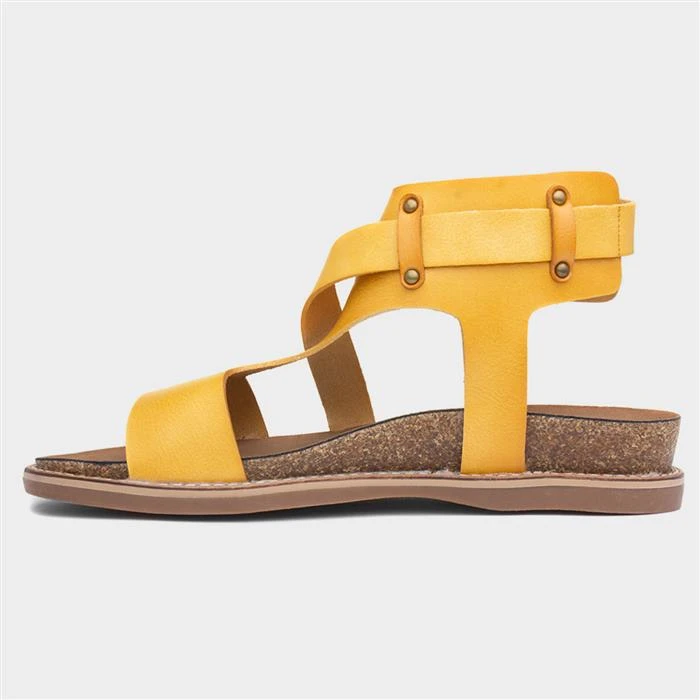 Heavenly Feet Desert Womens Mustard Sandal 4 Heavenly Feet Desert Womens Mustard Sandal - Image 2