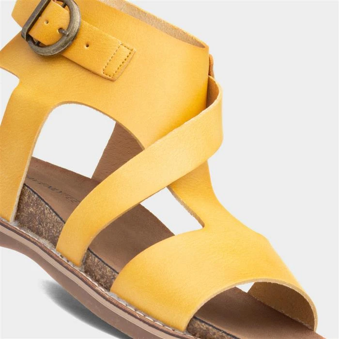 Heavenly Feet Desert Womens Mustard Sandal 6 Heavenly Feet Desert Womens Mustard Sandal - Image 4