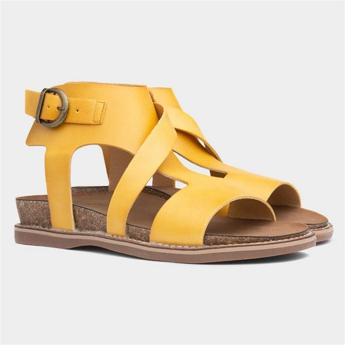 Heavenly Feet Desert Womens Mustard Sandal 7 Heavenly Feet Desert Womens Mustard Sandal - Image 5