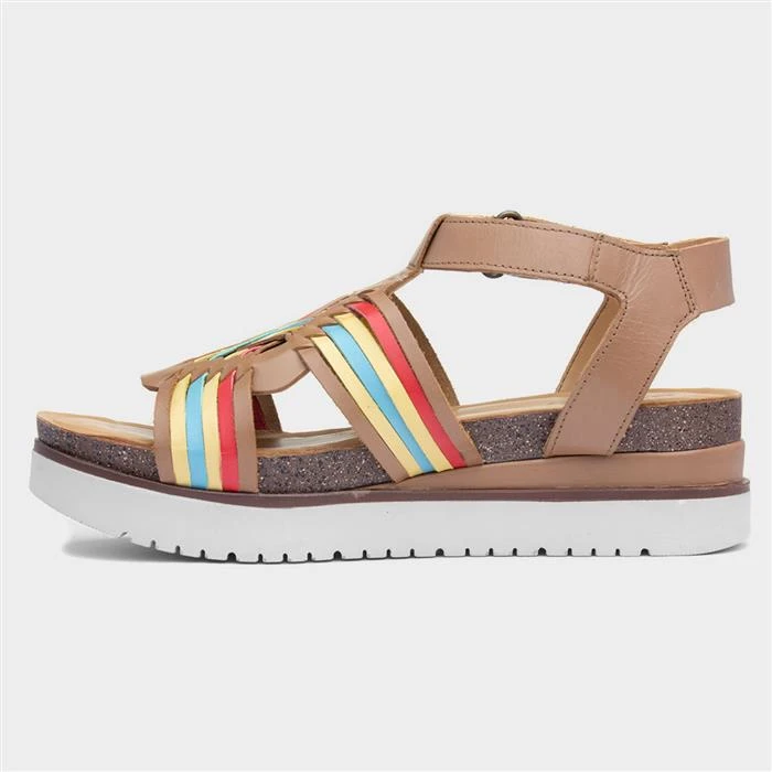 Lotus Cairnes Womens Tan Leather Flatform Sandal 4 Lotus Cairnes Womens Tan Leather Flatform Sandal - Image 2