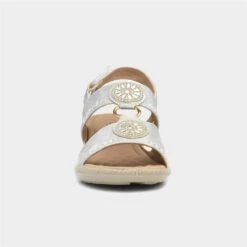 Cushion Walk Camilla Womens Silver Wedge Sandal