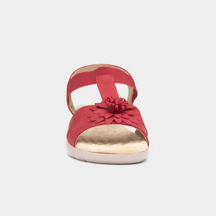 Cushion Walk Flora Womens Red Strappy Sandal 3 Cushion Walk Flora Womens Red Strappy Sandal