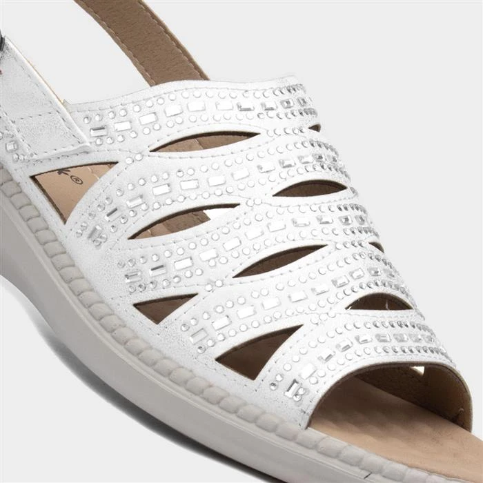 Cushion Walk Kaz White Strappy Sandal 6 Cushion Walk Kaz White Strappy Sandal - Image 4