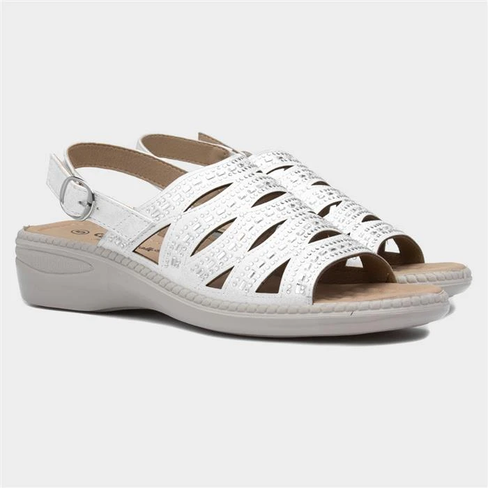 Cushion Walk Kaz White Strappy Sandal 7 Cushion Walk Kaz White Strappy Sandal - Image 5