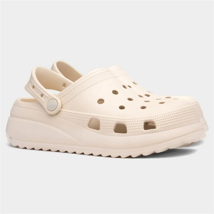 Truffle Fergie Womens Beige Platform Clog 7 Truffle Fergie Womens Beige Platform Clog - Image 5