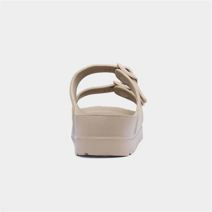 Truffle Rome1 Womens Beige Double Buckle Sandal 5 Truffle Rome1 Womens Beige Double Buckle Sandal - Image 3