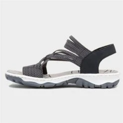Rieker Womens Black Stretch Strappy Sandals 8 Rieker Womens Black Stretch Strappy Sandals -UK Shoe Sales 2024 199726 2 L03.20230531000147