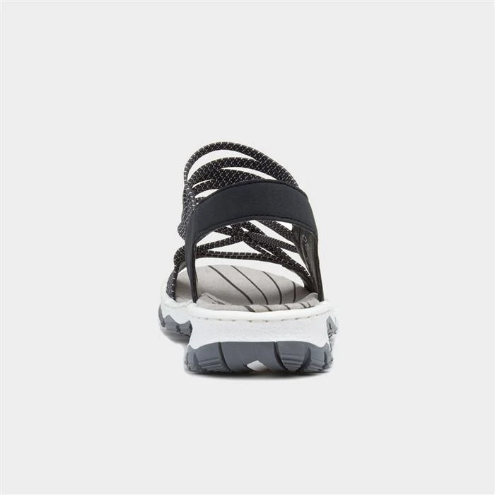 Rieker Womens Black Stretch Strappy Sandals 5 Rieker Womens Black Stretch Strappy Sandals - Image 3